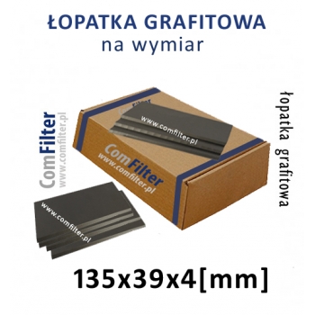 Łopatka grafitowa o wymiarach [mm] 135 x 39 x 4